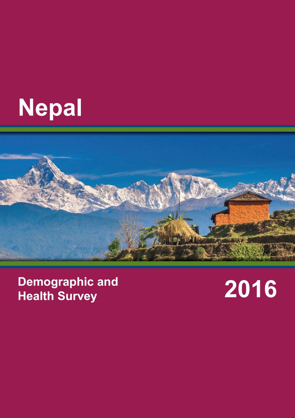 Nepal Demographic and Health Survey (2016 NDHS)